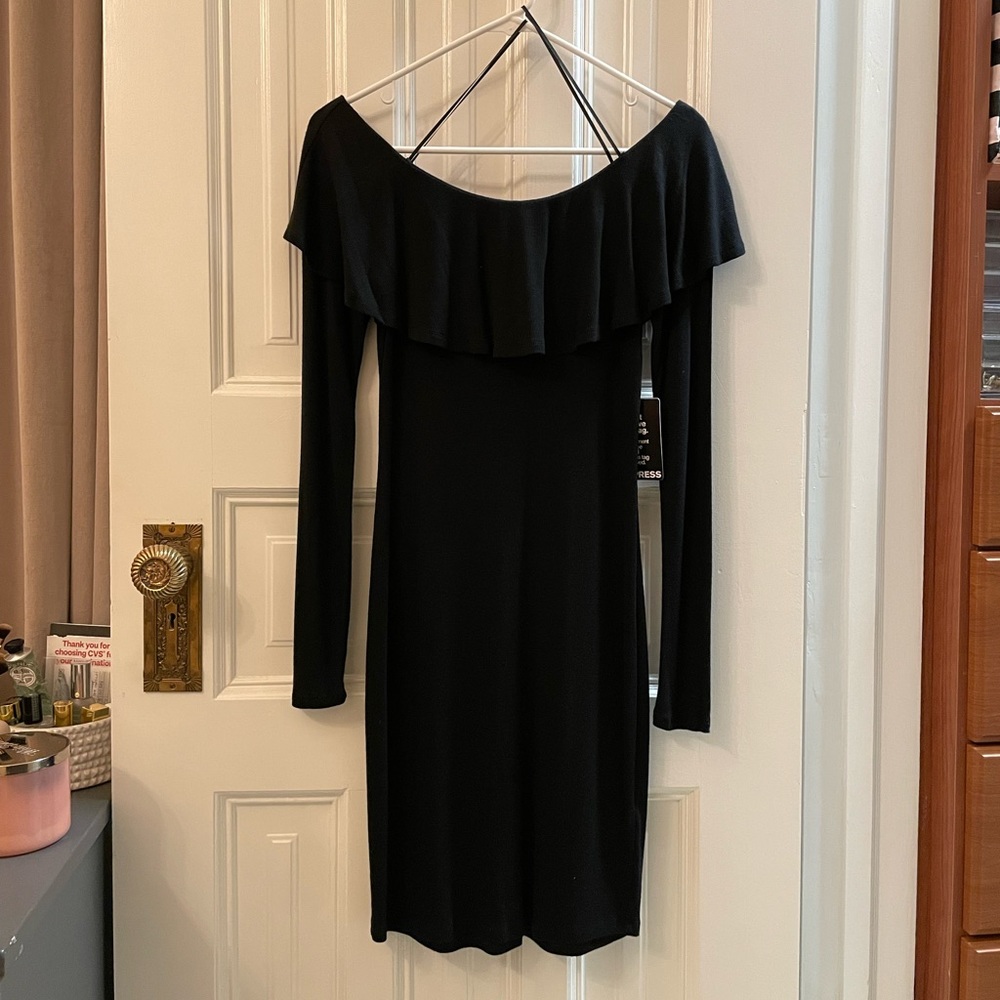 NWT Cute Black Off Shoulder Dress